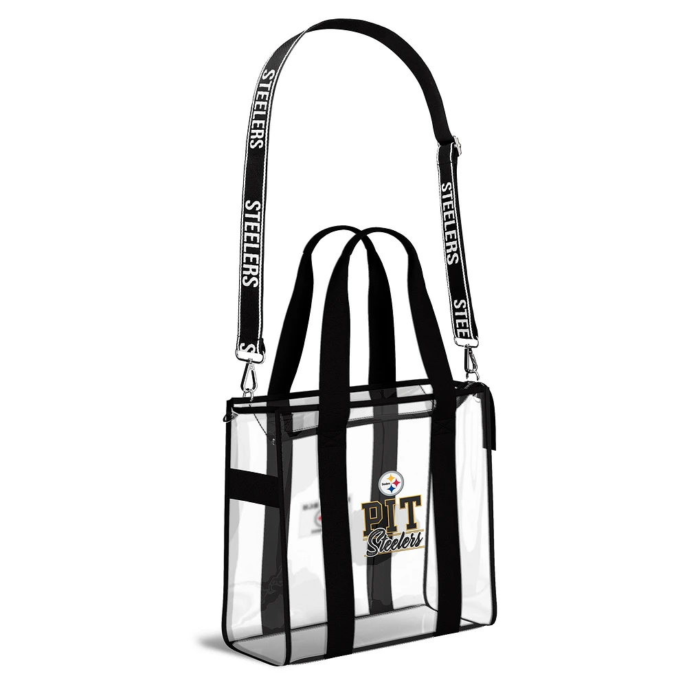 Sac fourre-tout WEAR by Erin Andrews Pittsburgh Steelers Stadium avec bordure aux couleurs de l'équipe