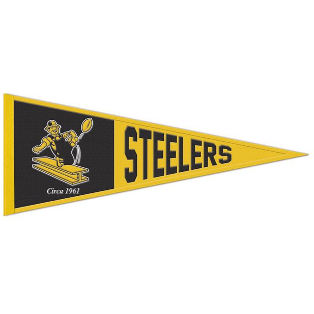 WinCraft Pittsburgh Steelers 13" x 32" Fanion avec logo rétro