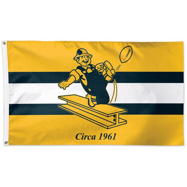 WinCraft Pittsburgh Steelers Drapeau unilatéral avec logo historique 3 pi x 5 pi