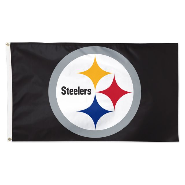 WinCraft Pittsburgh Steelers 3' x 5' Logo principal simple face - Drapeau