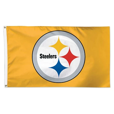 Drapeau de luxe unilatéral WinCraft des Steelers de Pittsburgh 3' x 5'