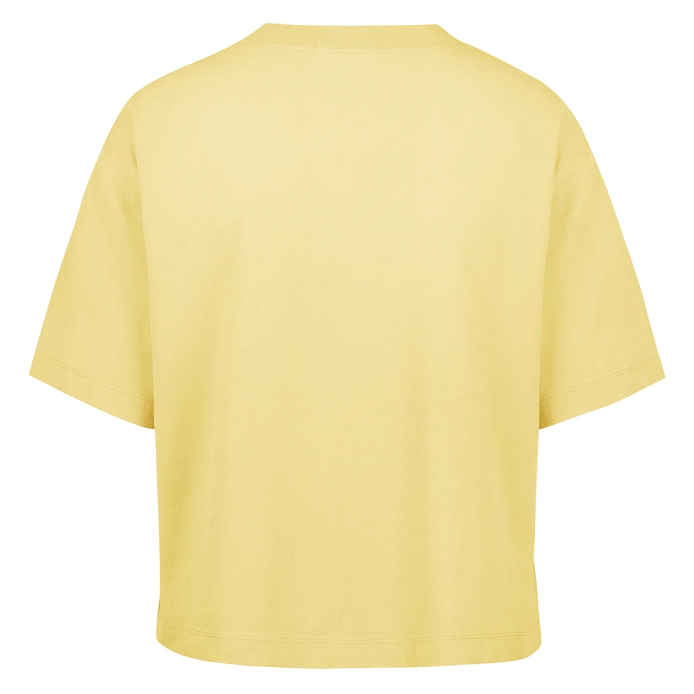 Women's '47  Yellow Pittsburgh Steelers Florentina Montauk Cropped T-Shirt