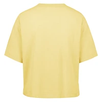 Women's '47  Yellow Pittsburgh Steelers Florentina Montauk Cropped T-Shirt