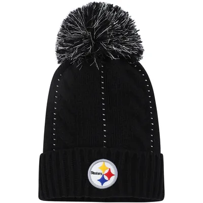 Pittsburgh Steelers '47 Women's Bauble Cuffed Knit Hat with Pom - Black