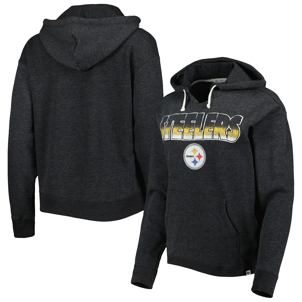 Chandail à capuchon Colour Rise Kennedy des Pittsburgh Steelers '47 pour femme, noir