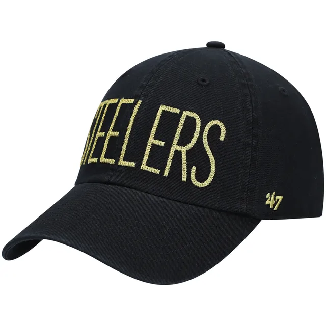 New Orleans Saints '47 Women's Shimmer Text Clean Up Adjustable Hat - Black