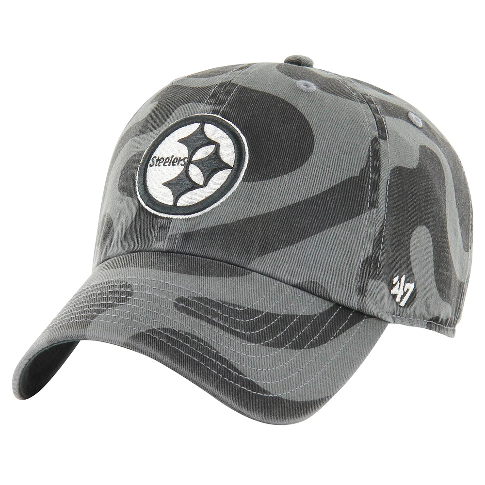 Casquette ajustable Freeform Clean Up '47 anthracite pour femme des Pittsburgh Steelers