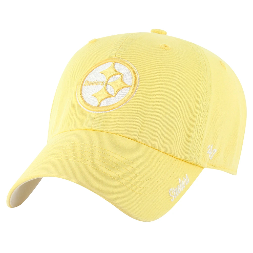 Casquette ajustable Luminance Cheer Clean Up pour femme '47 Gold Pittsburgh Steelers