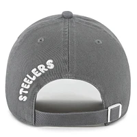 Women's '47 Gray Pittsburgh Steelers Bright Side Clean Up Adjustable Hat
