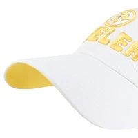 Casquette ajustable Luminace Clean Up blanche 47 des Pittsburgh Steelers pour femme