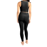 Ensemble legging et soutien-gorge midi noirs des Steelers de Pittsburgh pour femmes