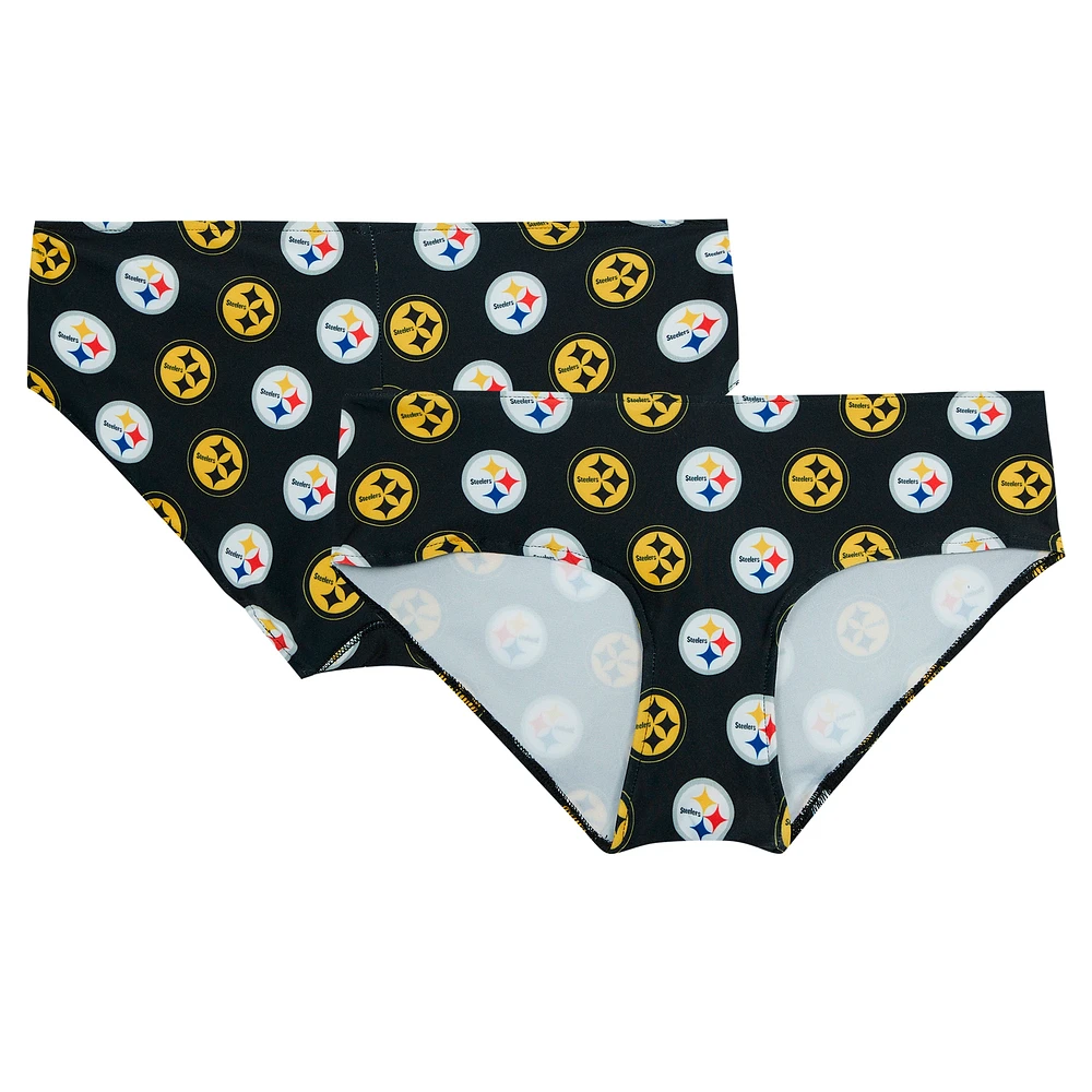 Culotte en tricot à imprimé intégral Record des Pittsburgh Steelers de Concepts Sport pour femme