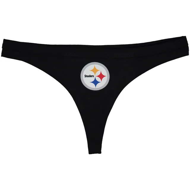 Women's Concepts Sport Black Miami Dolphins Solid Logo Thong