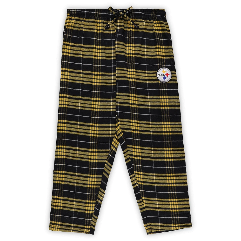 Women's Concepts Sport Pittsburgh Steelers Plus Script T-Shirt & Pants Sleep Set