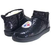 Bottines à paillettes Cuce noires Pittsburgh Steelers pour femmes