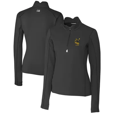 Pittsburgh Steelers Cutter & Buck Women's Throwback Logo Traverse Stretch Quarter-Zip Pullover Top