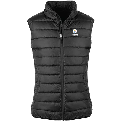 Women's Dunbrooke  Black Pittsburgh Steelers Alberta Full-Zip Vest