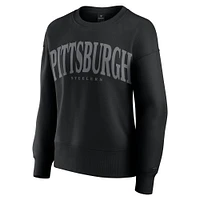 Sweat-shirt à capuche noir Fanatics pour femme des Steelers de Pittsburgh Elements