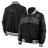 Women's Fanatics  Black Pittsburgh Steelers Elements Wave Full-Snap Jacket