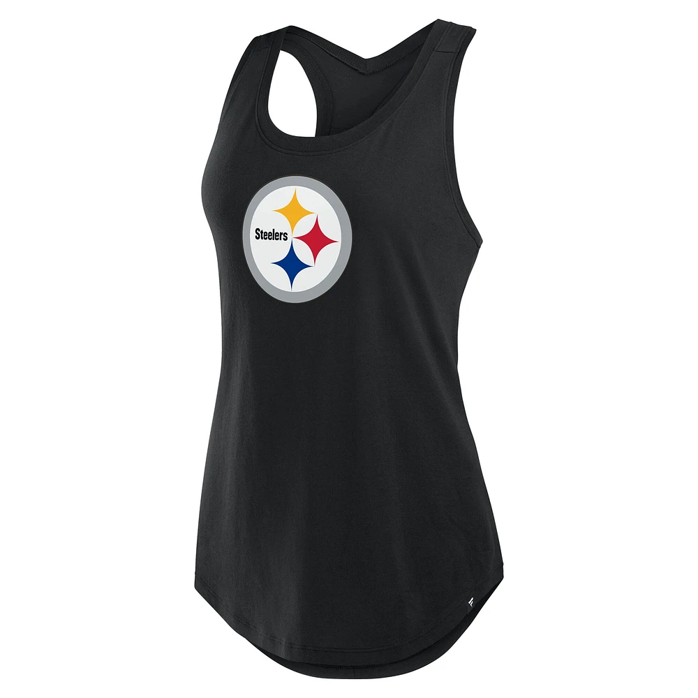 Débardeur Fanatics pour femme noir Pittsburgh Steelers Iron Fan