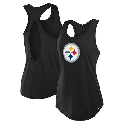 Débardeur Fanatics pour femme noir Pittsburgh Steelers Iron Fan