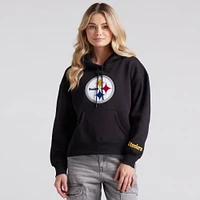 Women's Fanatics Black Pittsburgh Steelers Legacy Fleece Pullover Hoodie