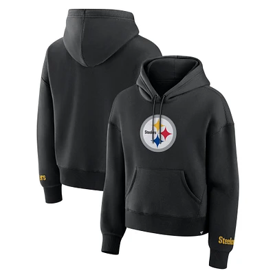 Sweat à capuche en polaire noir Legacy des Pittsburgh Steelers Fanatics pour femmes