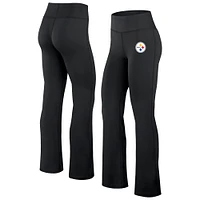 Legging évasé noir Maxed Out des Steelers de Pittsburgh Fanatics pour femmes