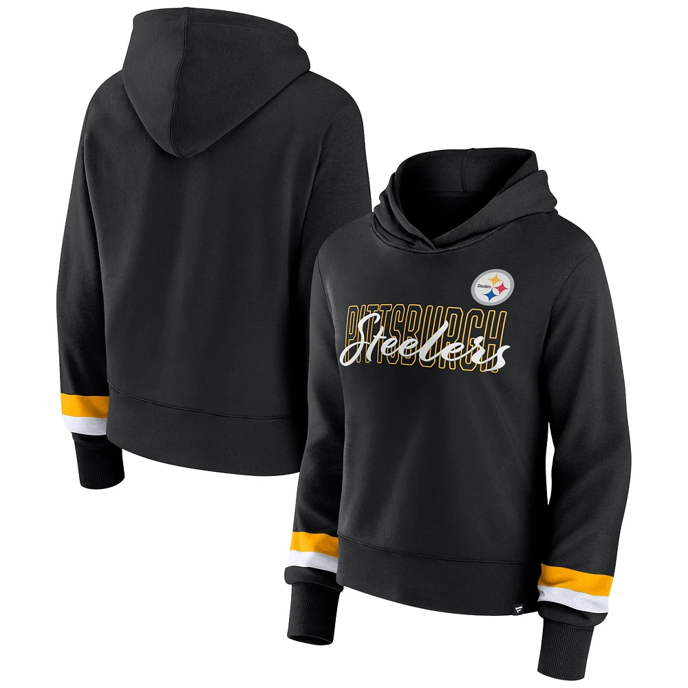 Chandail à capuche noir Fanatics pour femmes des Steelers de Pittsburgh