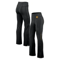 Women's Fanatics Black Pittsburgh Steelers Studio Fitted Flared Leggings