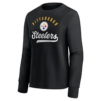 Women's Fanatics Black Pittsburgh Steelers Ultimate Style - Pullover Sweatshirt