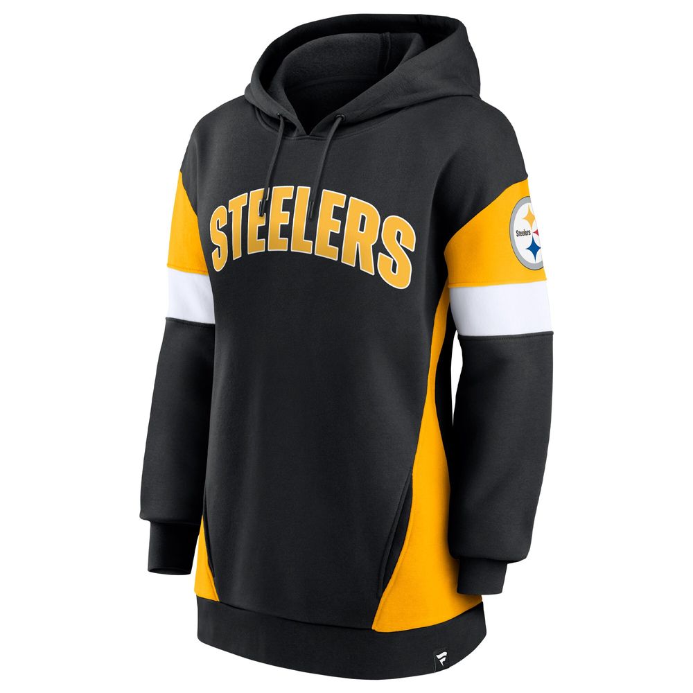 Pittsburgh Steelers Fanatics Branded Women's Lock It Down Pullover Hoodie -  Black/Gold