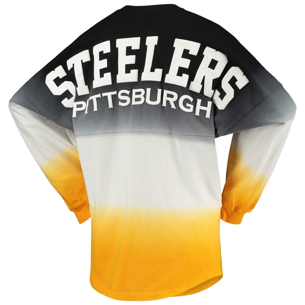 Women's Fanatics Branded Black/White Pittsburgh Steelers Ombre