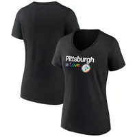 Men's Pittsburgh Pirates Fanatics Branded Black Pride V-Neck T-Shirt