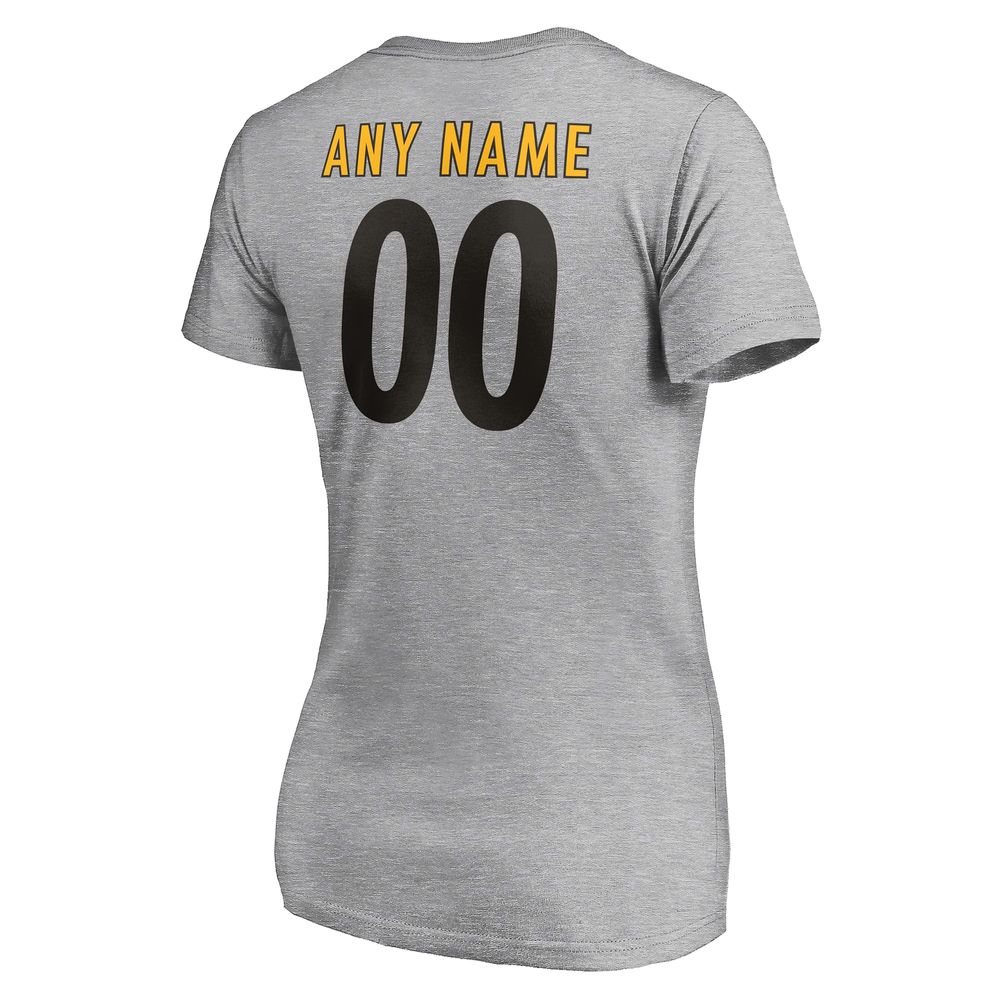 Pittsburgh Steelers Fanatics Branded Women's Team Authentic Personalized  Name & Number V-Neck T-Shirt - Black