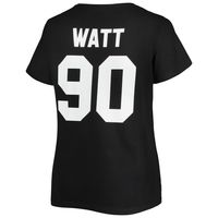 Pittsburgh Steelers Name & Number Graphic T-Shirt - TJ Watt 90 - Womens