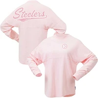 Women's Fanatics Pink Pittsburgh Steelers Millennial Spirit Jersey T-Shirt