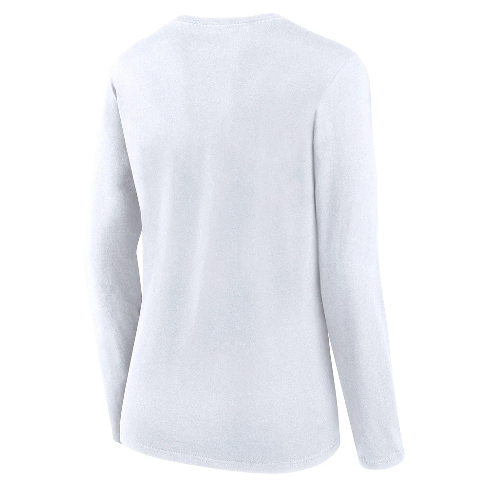 Women's Fanatics White Pittsburgh Steelers  Long Sleeve T-Shirt