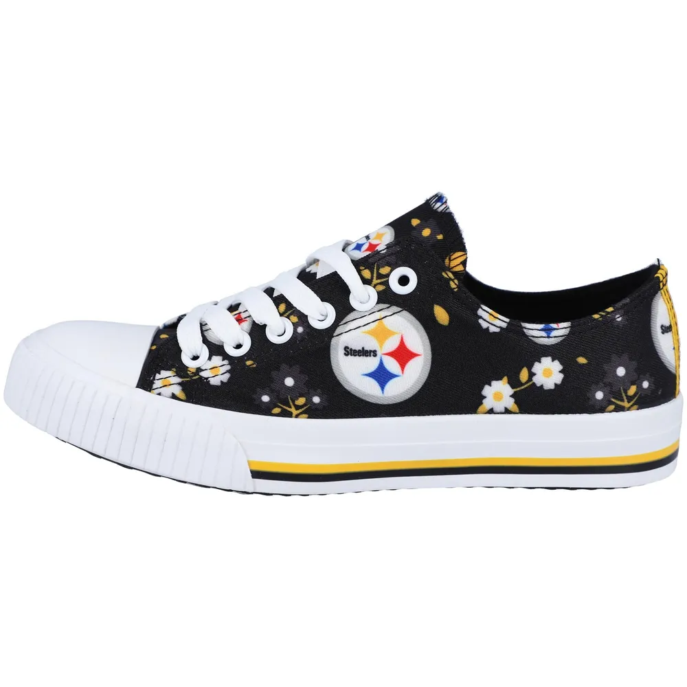 Lids Pittsburgh Steelers FOCO Women's Flower Canvas Allover Shoes
