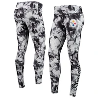 Women's FOCO Black Pittsburgh Steelers Tie-Dye Leggings