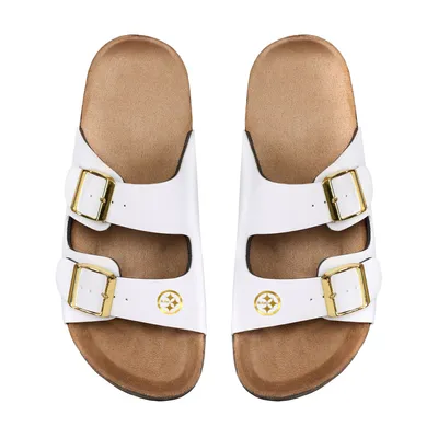 Pittsburgh Steelers FOCO Women's Double-Buckle Sandals