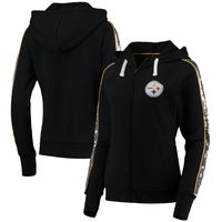 Women's G-III 4Her by Carl Banks Black Pittsburgh Steelers Game Changer - Full-Zip Hoodie