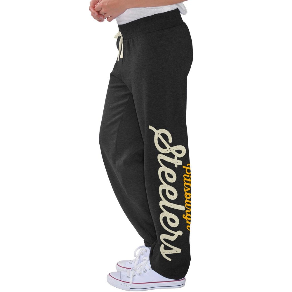 Pittsburgh Steelers G-III 4Her by Carl Banks Women's Scrimmage Fleece Pants - Black, Size: Small