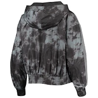 Women's Mitchell & Ness Black Pittsburgh Steelers Galaxy Full-Zip Windbreaker Hoodie Jacket