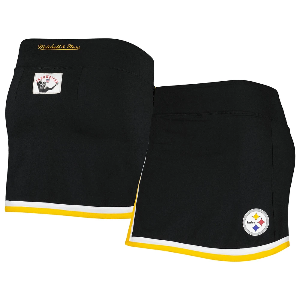 Women's Mitchell & Ness  Black Pittsburgh Steelers Skort