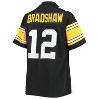 Women's Mitchell & Ness Terry Bradshaw Black Pittsburgh Steelers Legacy Replica Player Jersey