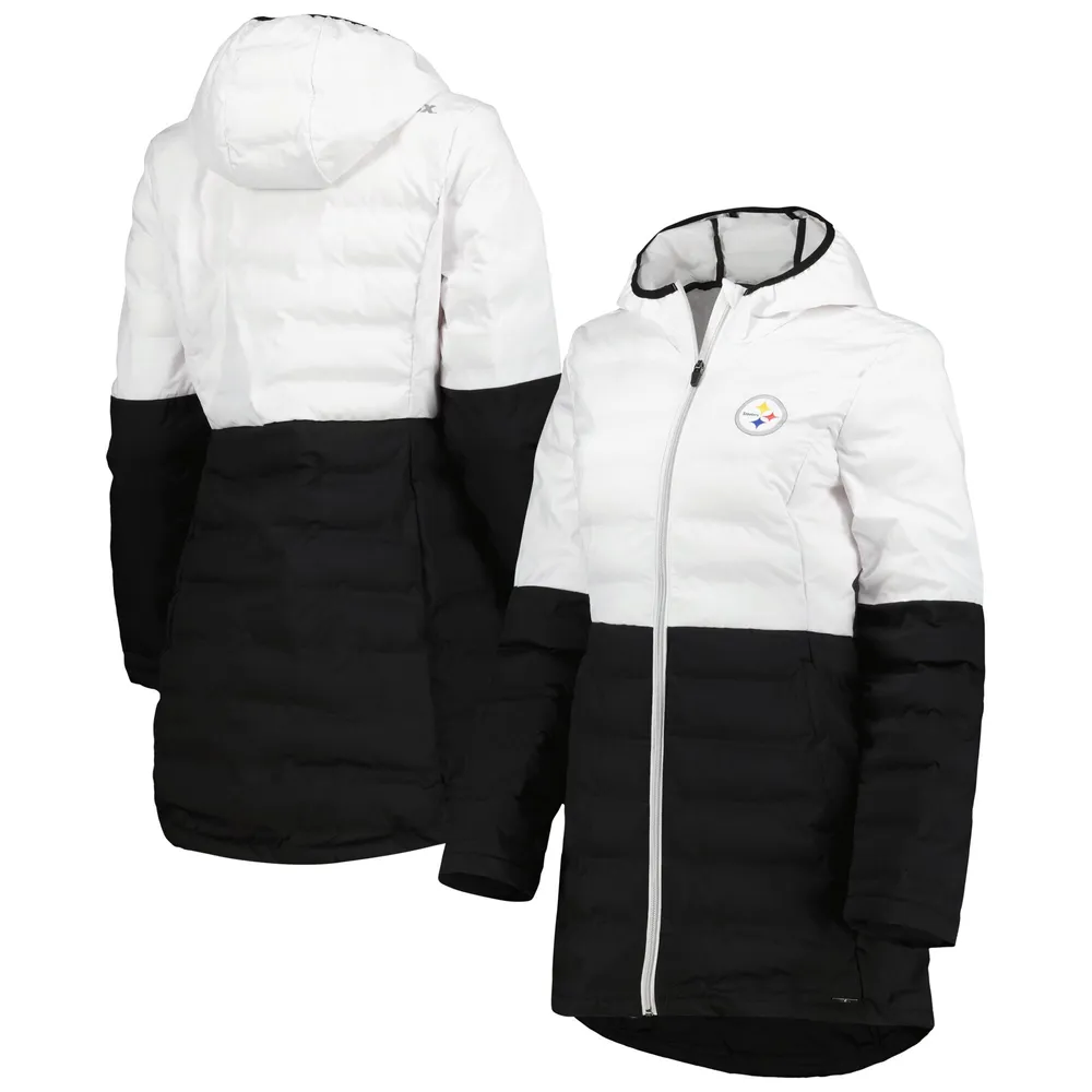 Lids Pittsburgh Steelers MSX by Michael Strahan Women's Willow Quilted  Hoodie Full-Zip Jacket - White/Black