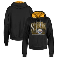 Sweat à capuche boxy noir Pittsburgh Steelers pour femme New Era