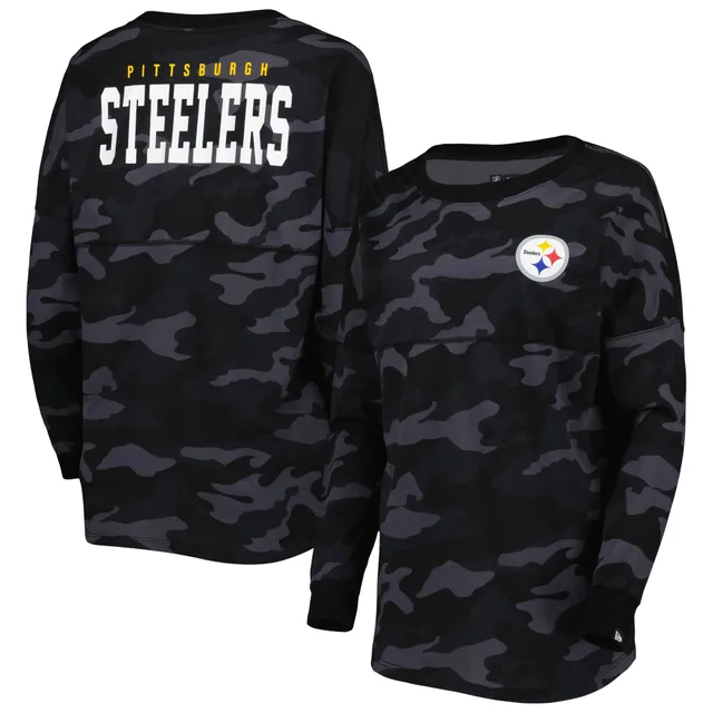 Lids Pittsburgh Steelers New Era Women's Camo Long Sleeve T-Shirt - Black