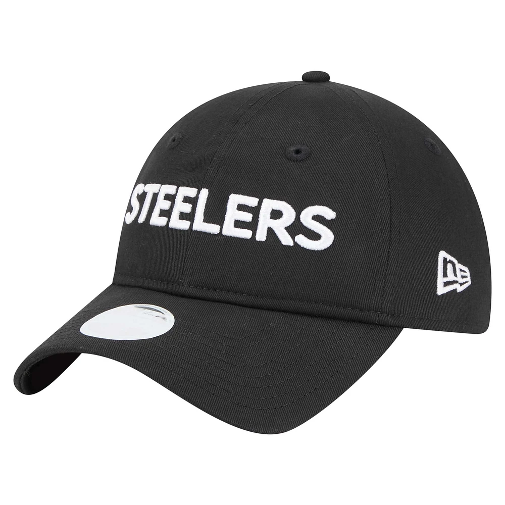 Women's New Era Black Pittsburgh Steelers Cece 9TWENTY Adjustable Hat